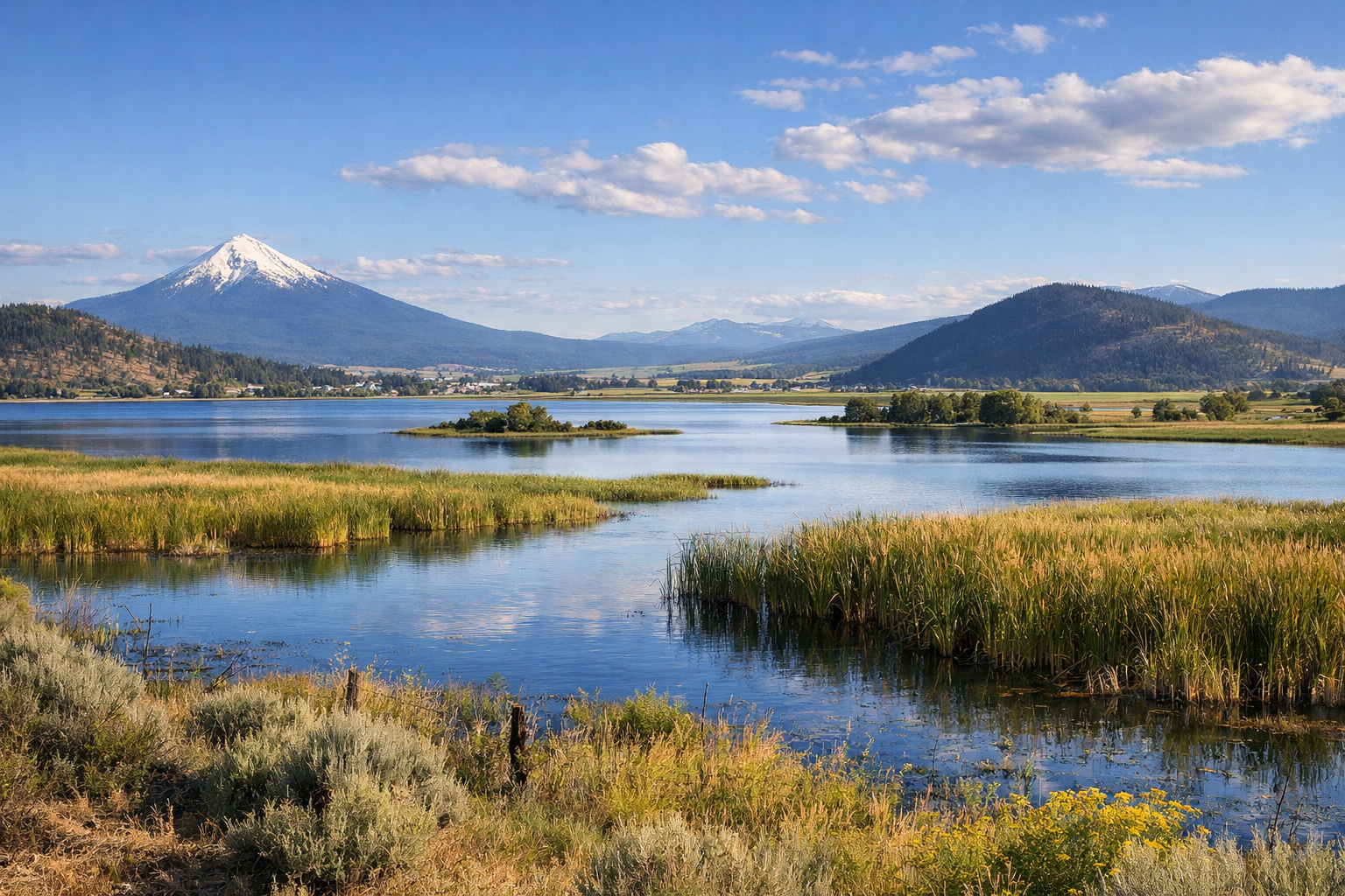 The beautiful Klamath Basin at golden hour